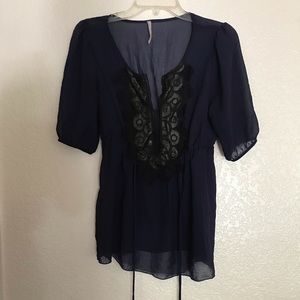 Dark blue/black fashion blouse